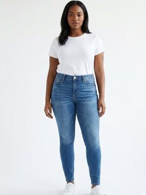 American Eagle Curvy High Rise Jeggings Size 10 Regular | Dark Wash Denim |